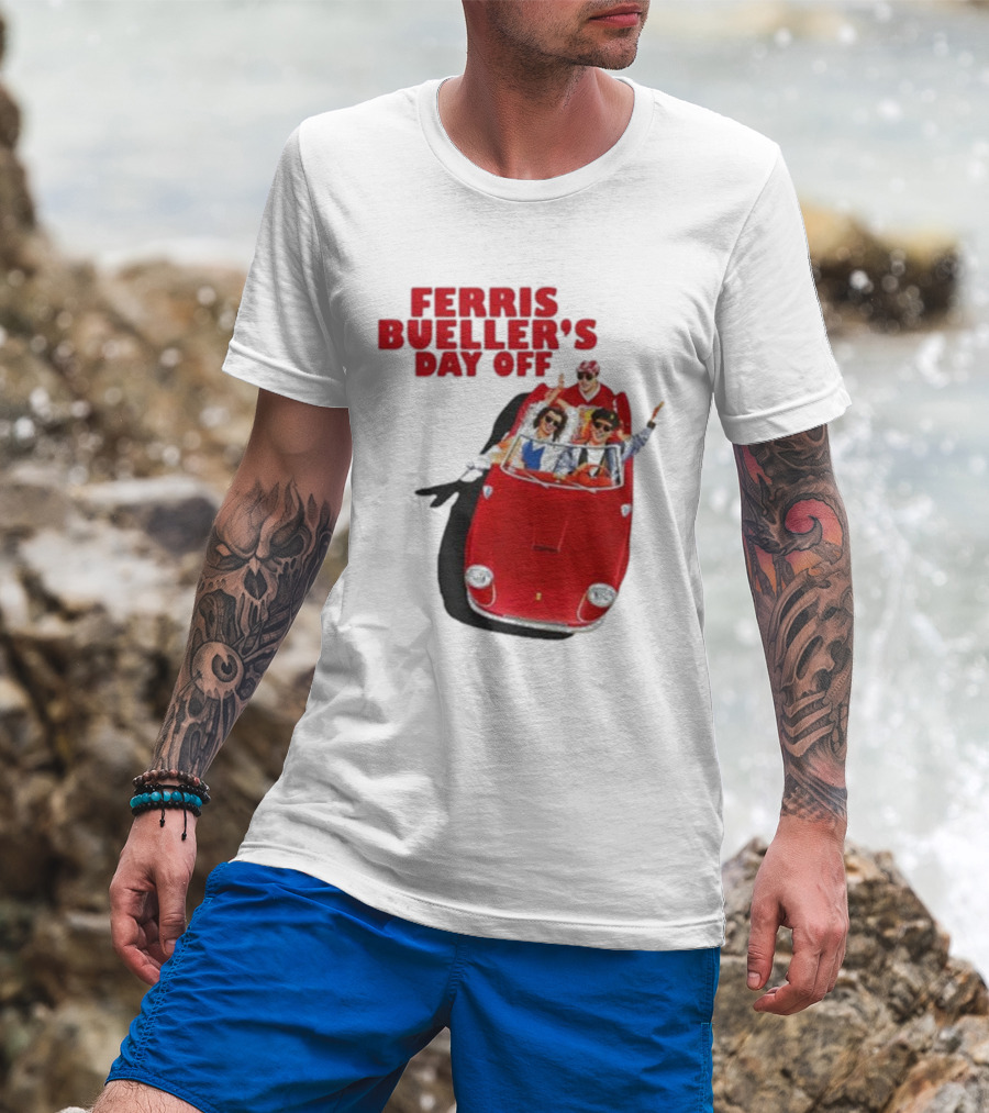 Ferris Bueller's Day Off Red Convertible Ride T-Shirt