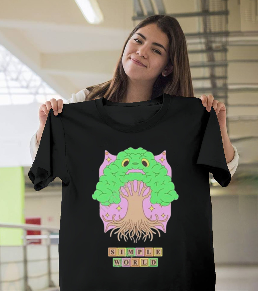 Simple World Tree Creature Fantasy Blocks T-Shirt