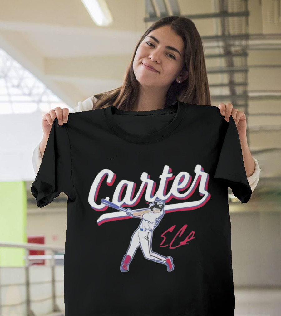 Carter Rangers Evan Carter Baseball Player T-Shirt
