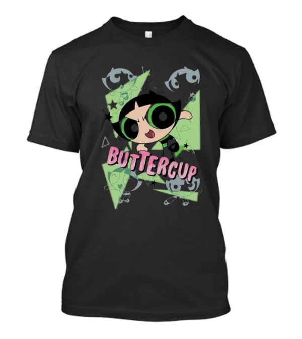 Powerpuff Girls Buttercup Moves CN Text And Symbols T-Shirt