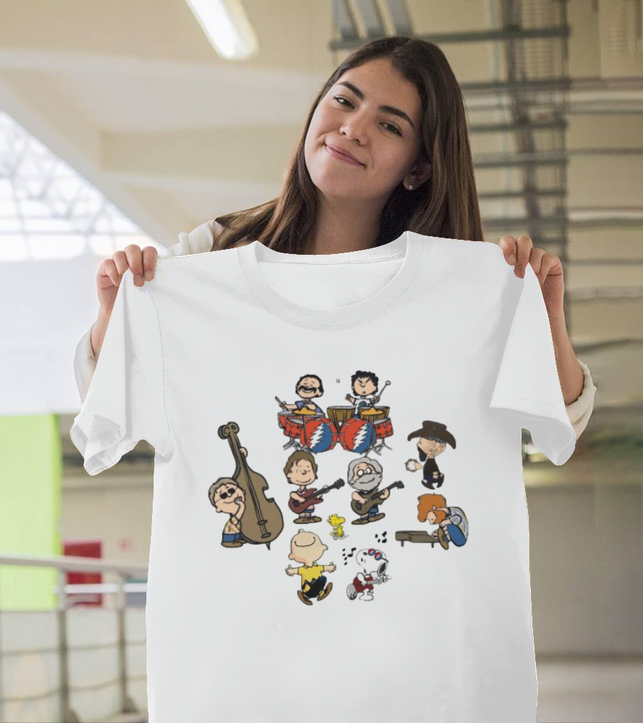 Grateful Dead Peanuts Band Jam Session Gimme Some Lovin' T-Shirt