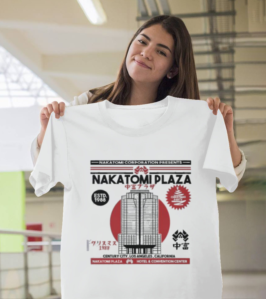Nakatomi Plaza Century City Los Angeles California Christmas 1988 T-Shirt