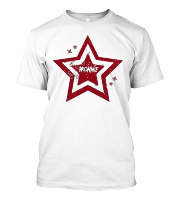 Bronnie Red Star Pattern Vintage T-Shirt
