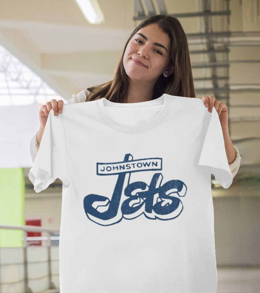 Johnstown Jets Hockey 1950s Retro Script T-Shirt