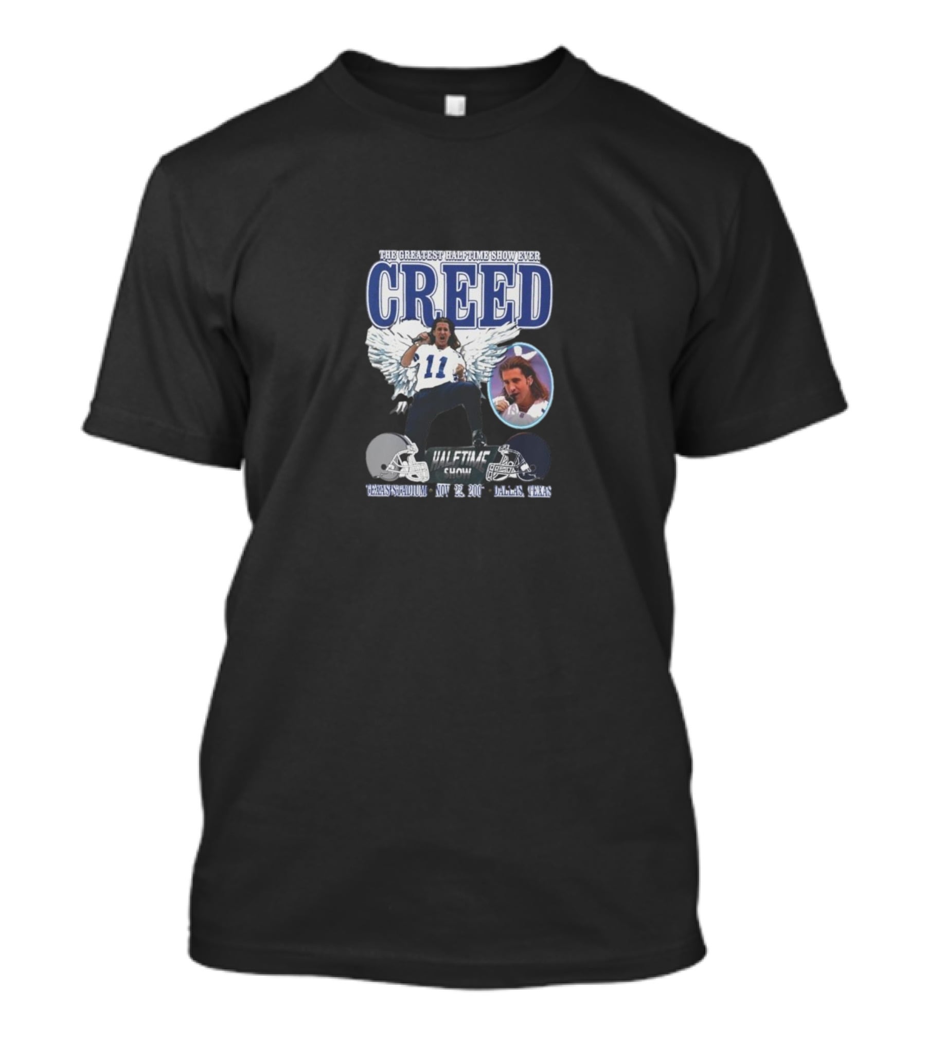 The Greatest Halftime Show Ever Creed Cowboy Thanksgiving Day 2001 Dallas Texas T-Shirt