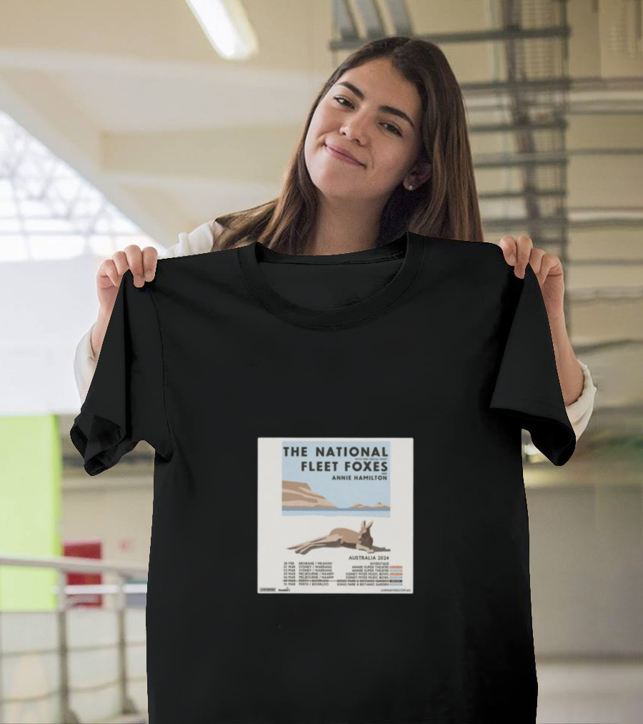 The National Fleet Foxes Annie Hamilton Australia 2024 Tour Dates T-Shirt