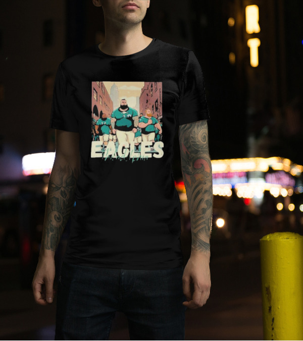Eagles Philadelphia Players Strolling In City Streets T-Shirt