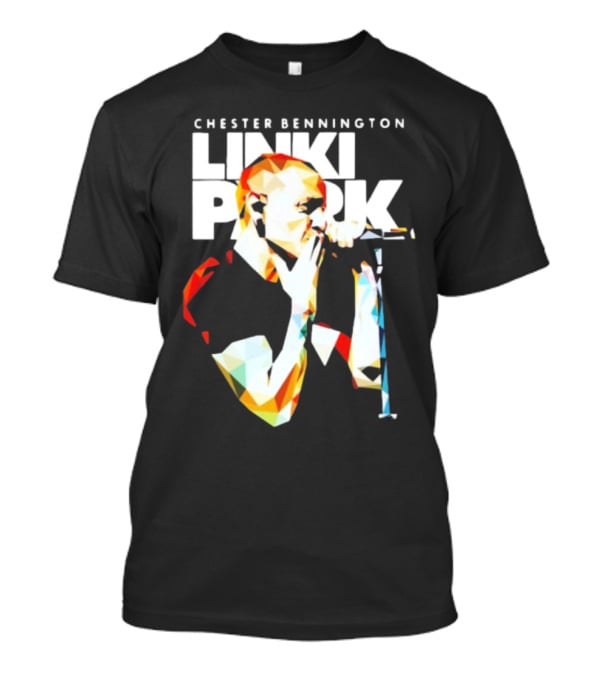 Chester Bennington Linkin Park Poly Art Mic Performance T-Shirt