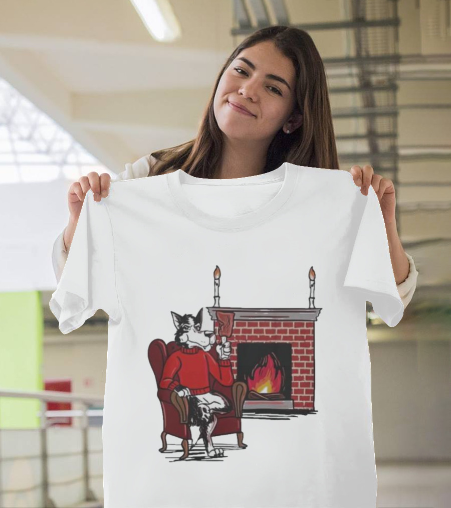 Ncs Fireplace Cozy Winter Wolf by the Hearth T-Shirt