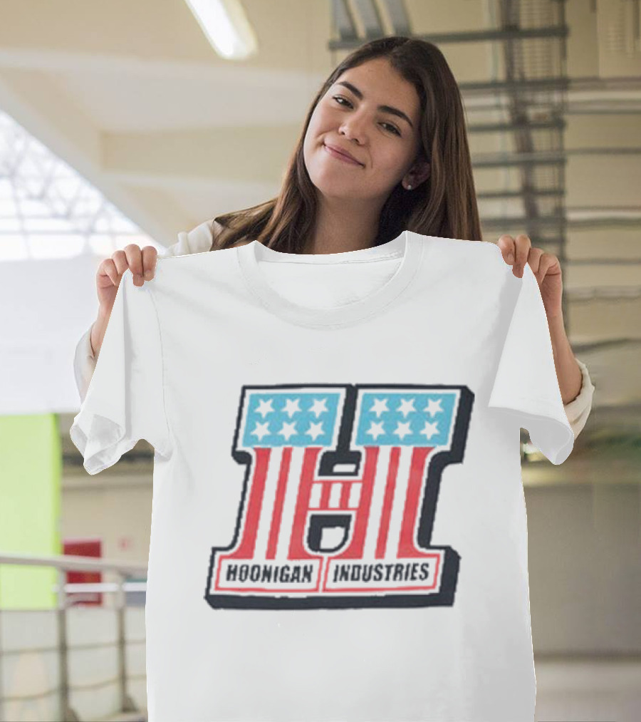 Hoonigan Industries Red Blue Stars Stripes H T-Shirt