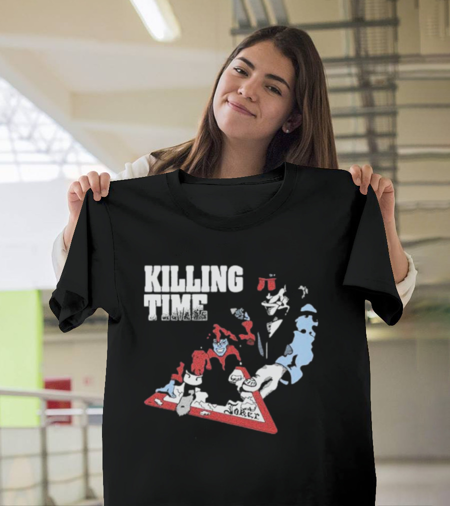 Killing Time Dealer Joker Playing Cards Motif T-Shirt