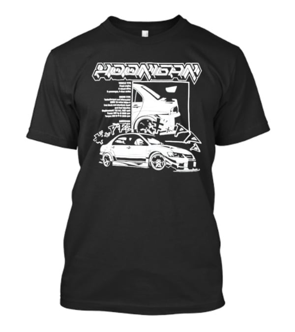 Hoonigan Racing Team 9nine9 Turbocharged Performance Car Graphic Japan Styling T-Shirt