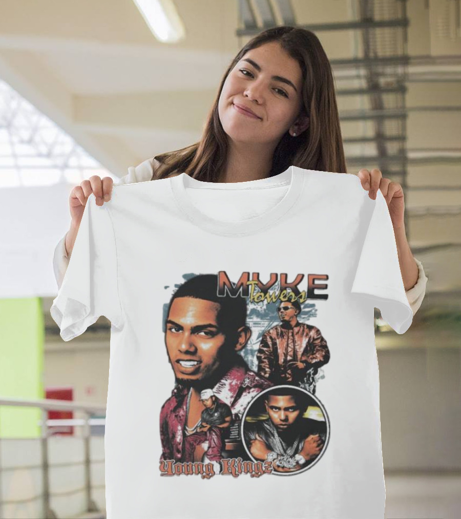 Myke Towers Young Kingz Bold Urban Style Portraits T-Shirt