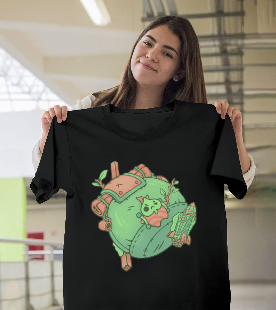 Backpack Friend Bag Camping Adventure with Alien and Rocket Details T-Shirt