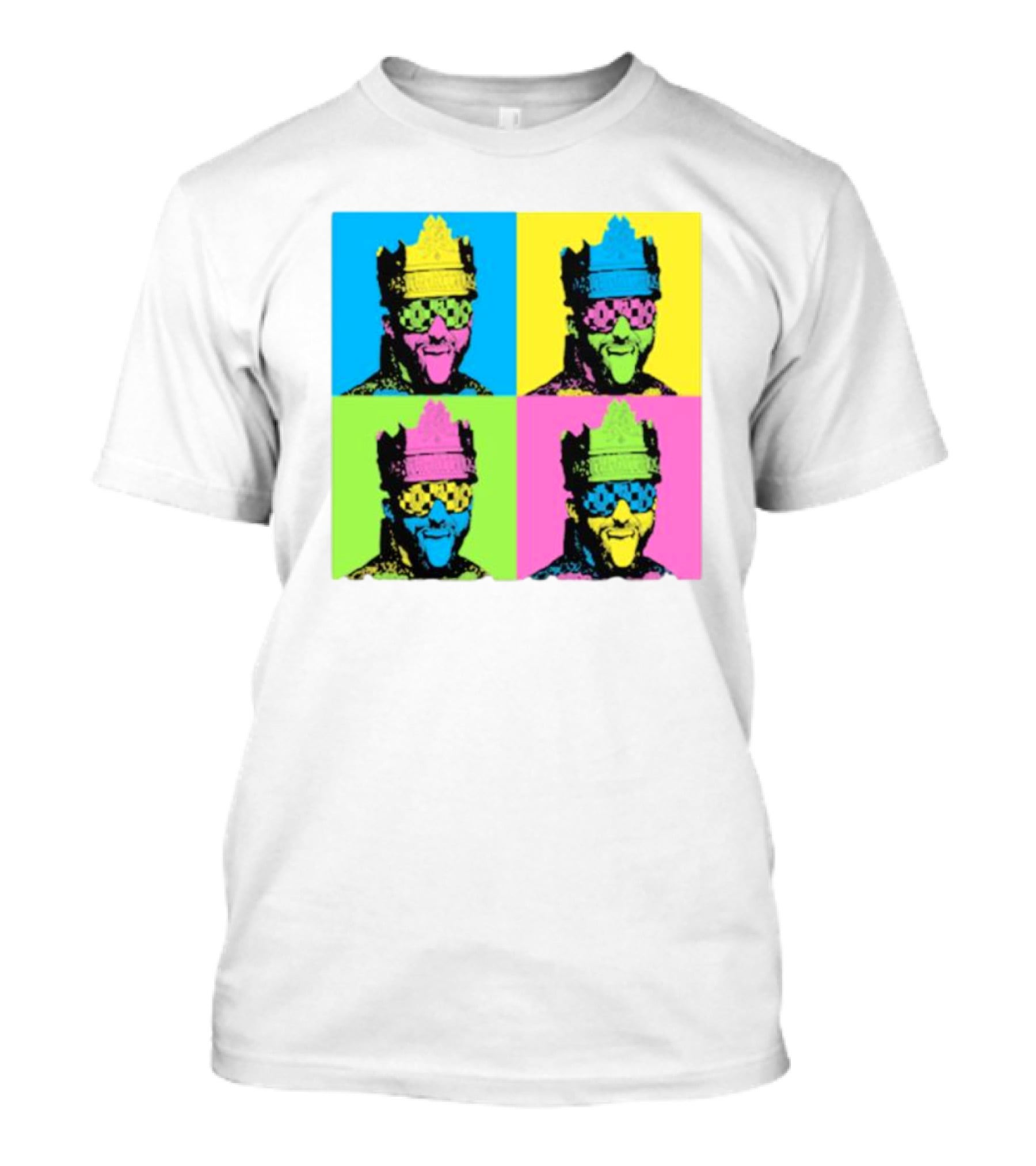Deathmatch King Pop Art Style Color Blocks T-Shirt