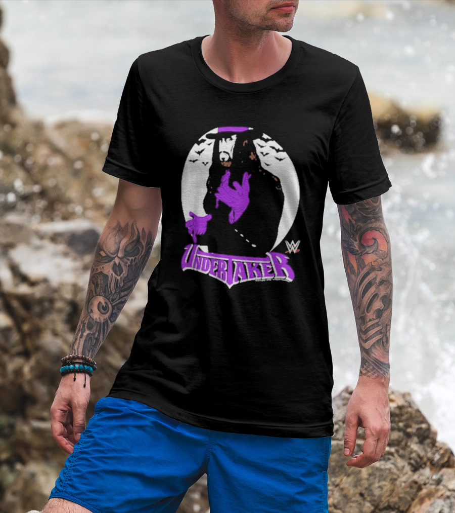 WWE Undertaker Purple Hat Bats Circle T-Shirt
