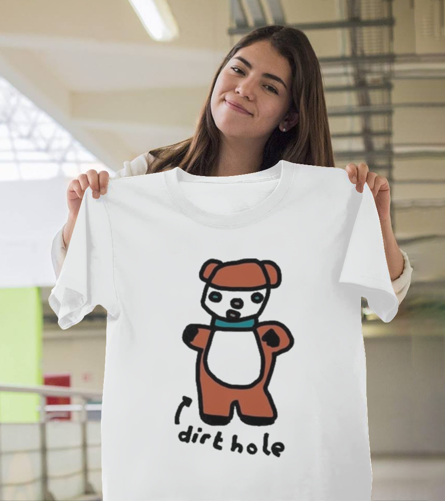 Zoebread Dirthole Bear Drawing T-Shirt