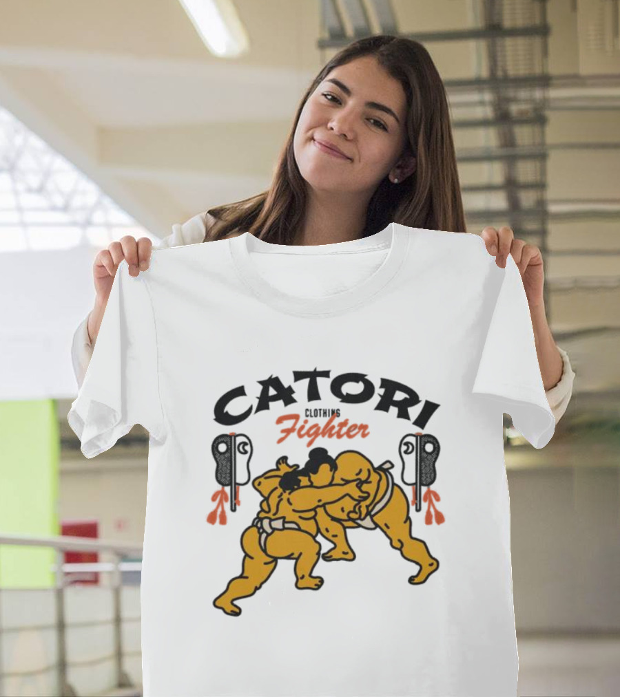 Catori Clothing Fighter Sumo Wrestlers Embrace T-Shirt