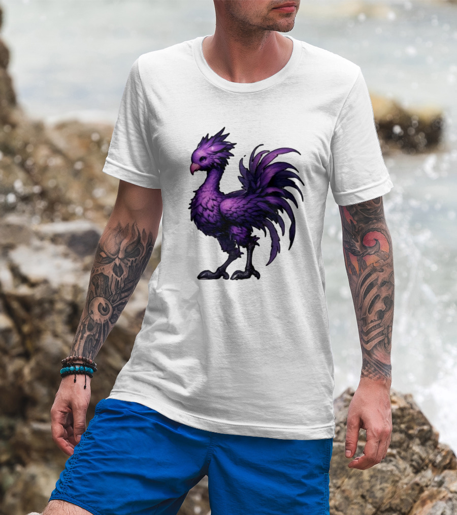 Purple Chocobo Fantasy Creature Mythical Bird Iconic Character T-Shirt