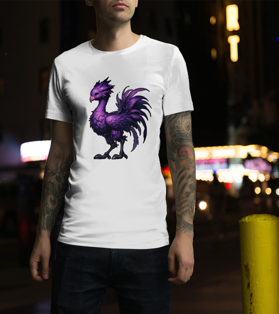 Purple Chocobo Fantasy Creature Mythical Bird Iconic Character T-Shirt