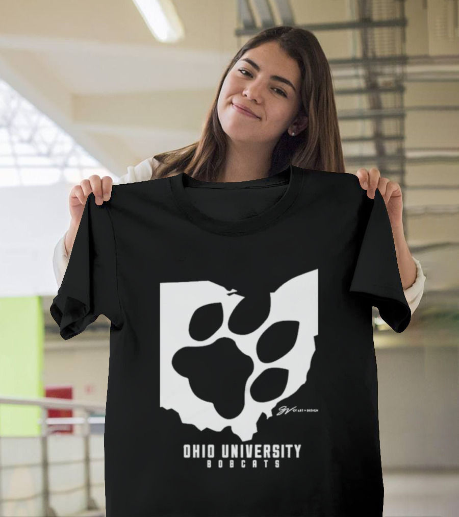 Ohio University Bobcats Paw Prints T-Shirt