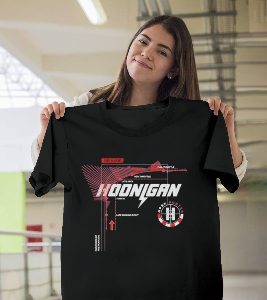 Hoonigan Apex Hunter Full Throttle Tire Slayer Racing Diagram T-Shirt