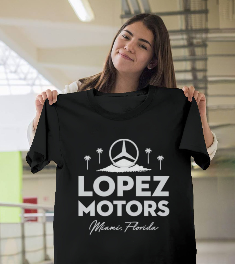 Mercedes Benz Lopez Motors Miami Florida Palms T-Shirt