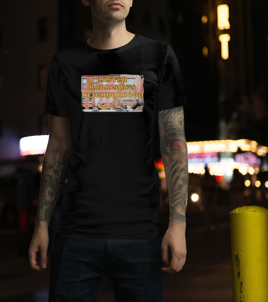 Mister Robinson's Neighborhood Urban Background Image T-Shirt