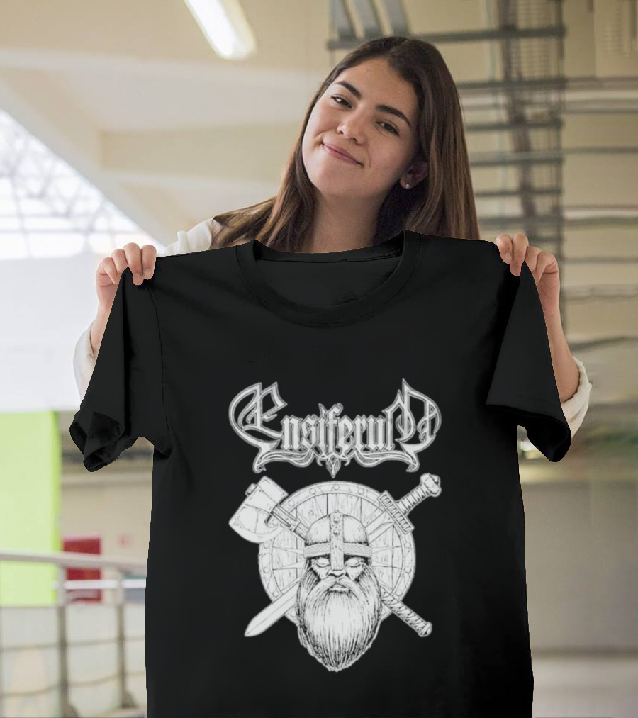Ensiferum Viking Warrior Axe Sword Shield Nordic T-Shirt