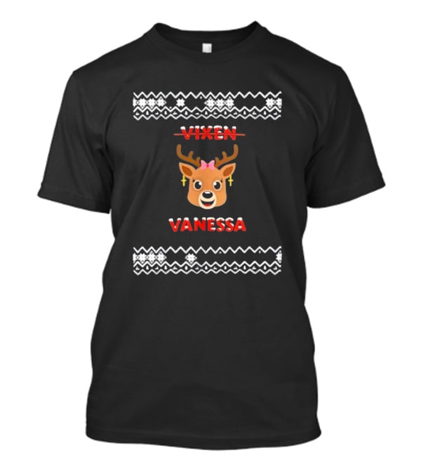 Vixen Vanessa Reindeer Mrs Claus Festive Holiday T-Shirt