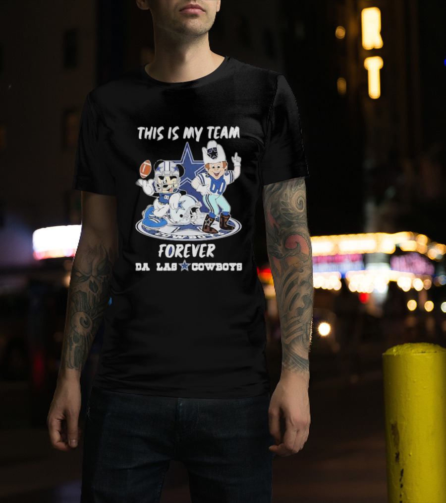 This Is My Team Forever Dallas Cowboys Football Mascot Star T-Shirt