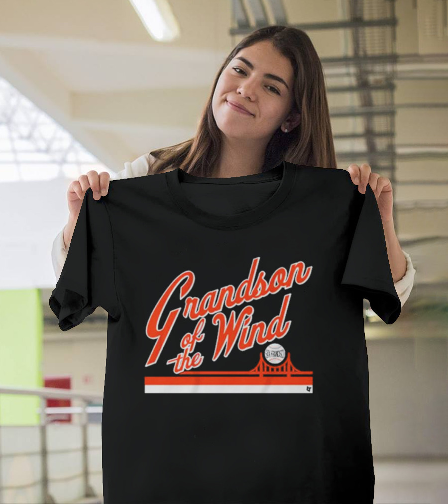 Grandson Of The Wind San Francisco Bridge Skyline T-Shirt