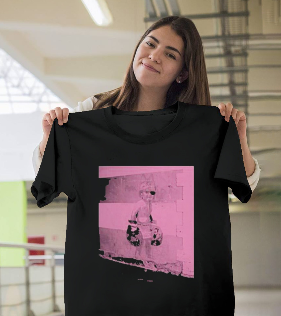 Relentless Tour Date Back Print with Pink Boxing Statue T-Shirt