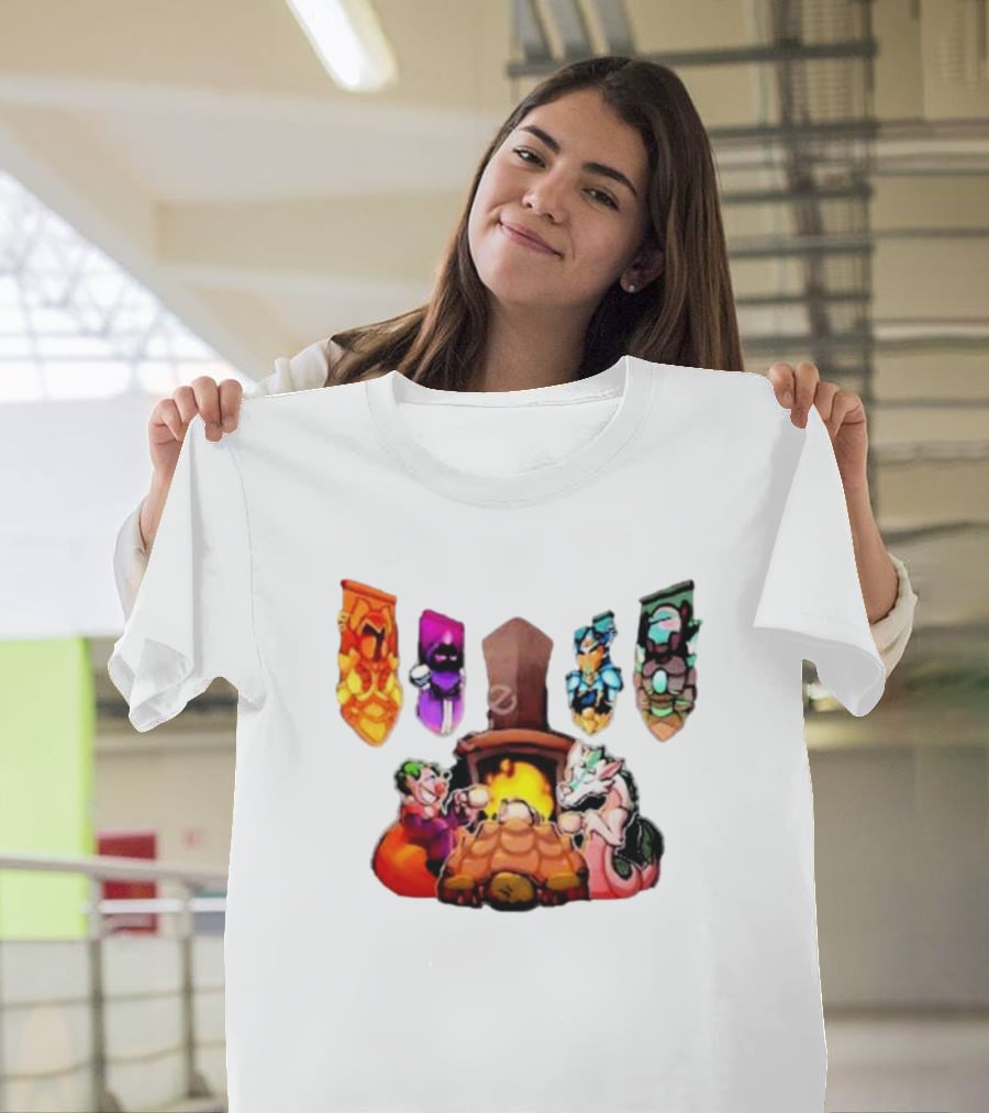 Terraria Banners Campfire Cozy Gaming Session T-Shirt