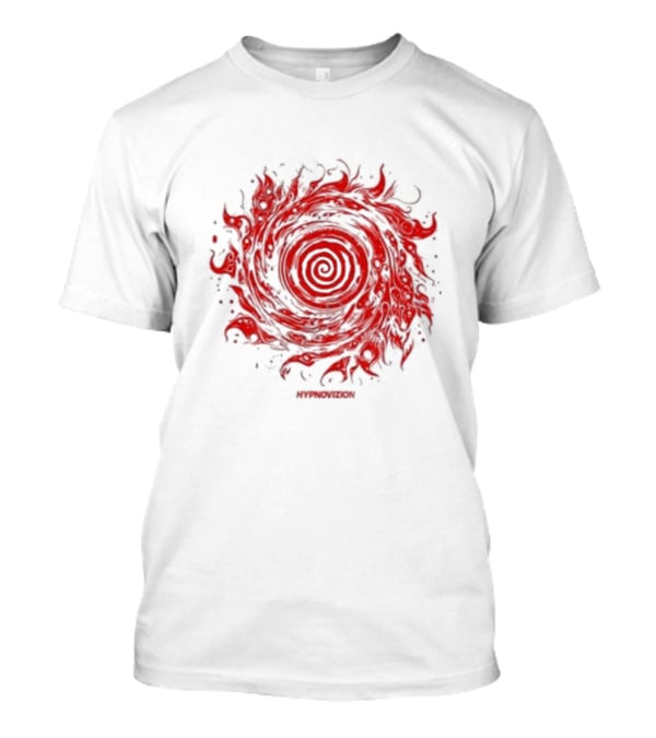 Vortex Flocked Invincible Fire Spiral T-Shirt