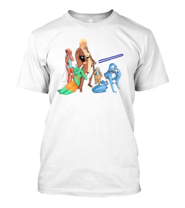 Jedi Flashheart Lightsaber Adventure With Alien Companions T-Shirt