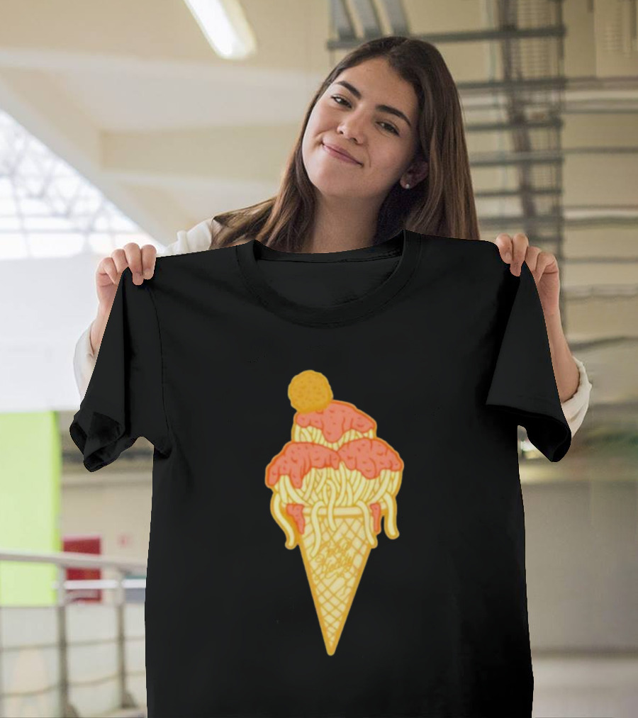 Spag Heddy Pasta Cone Spaghetti Ice Cream Mashup T-Shirt