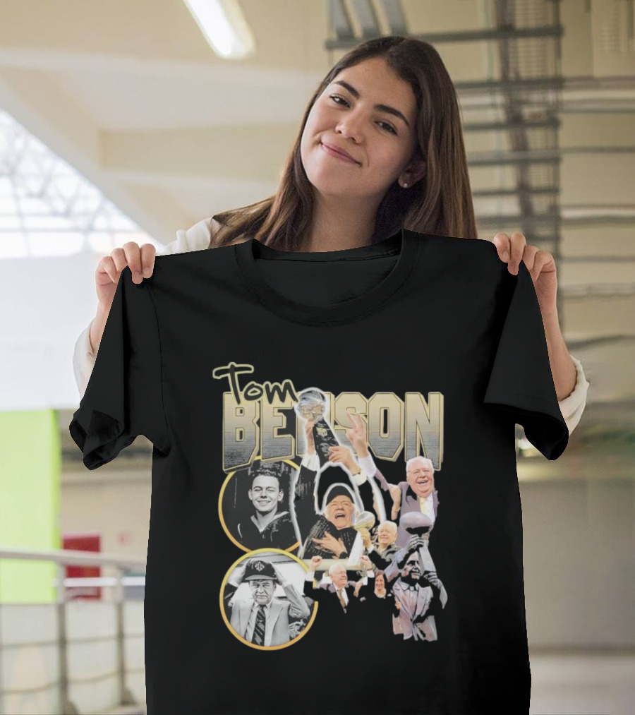 Tom Benson Legacy Celebration With Iconic Trophy Moments T-Shirt