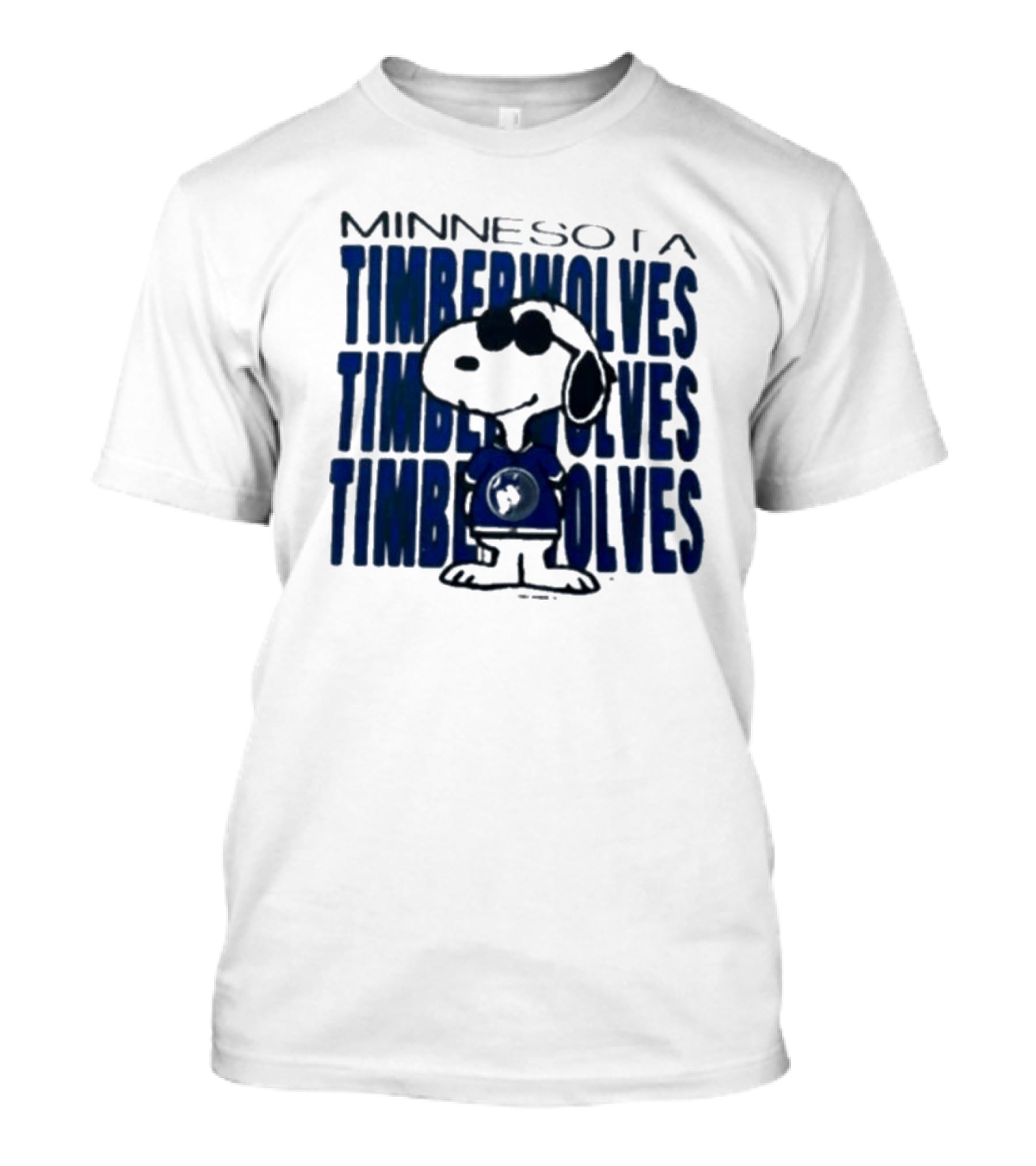 Snoopy Minnesota Timberwolves Shirt Collaboration T-Shirt