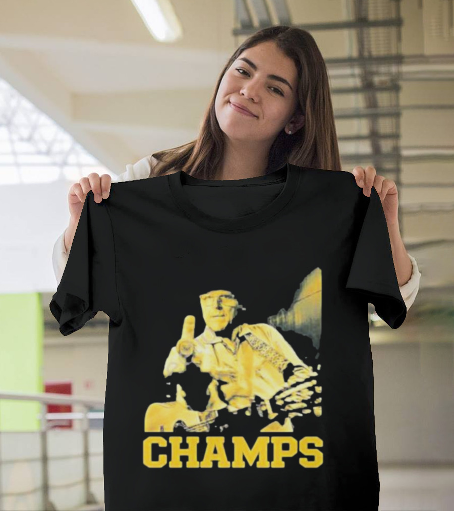 Taylor Lewan Champs Yellow Guitar Western T-Shirt