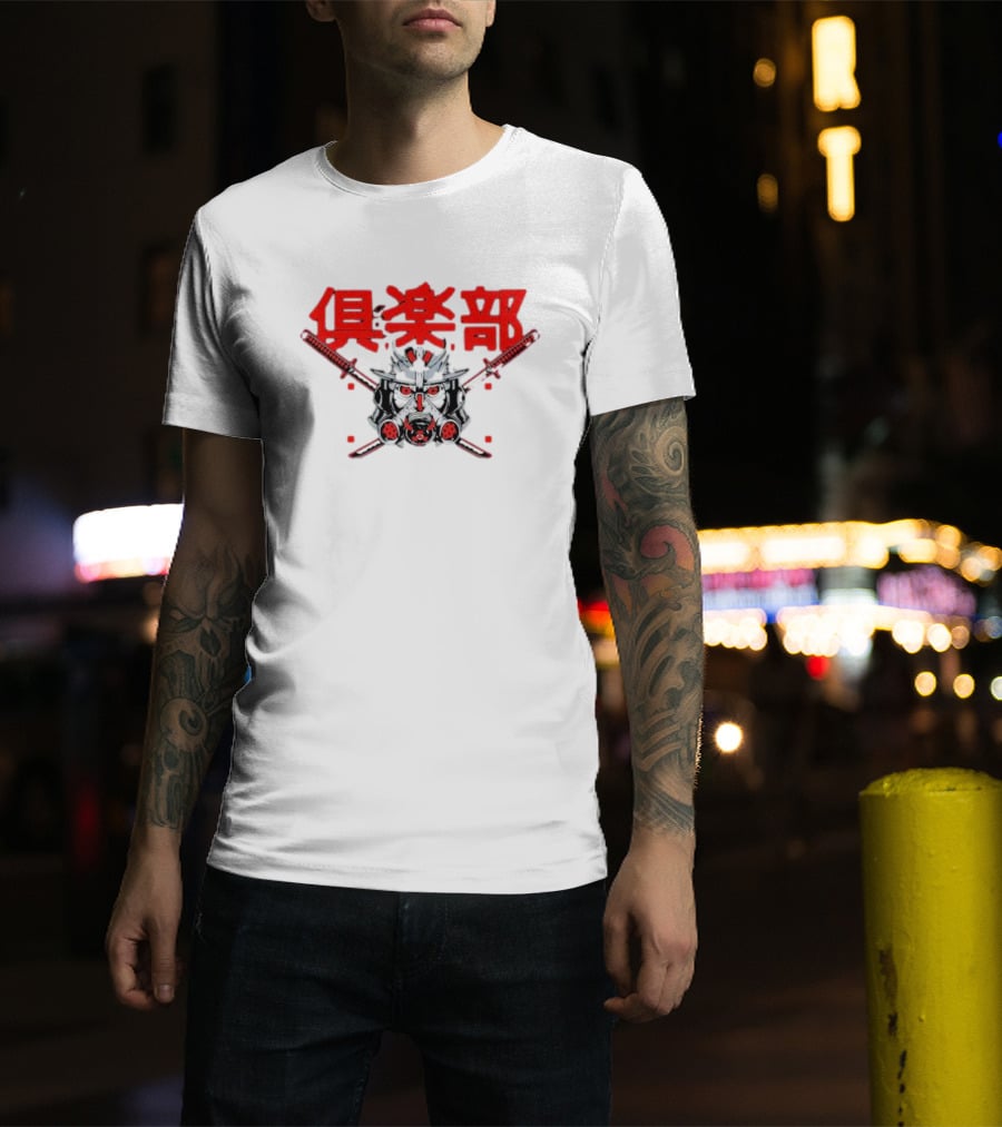 The O C Youth Samurai Helmet With Swords Japanese Text T-Shirt
