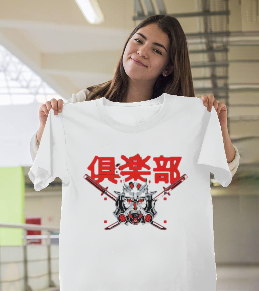 The O C Youth Samurai Helmet with Swords Japanese Text T-Shirt