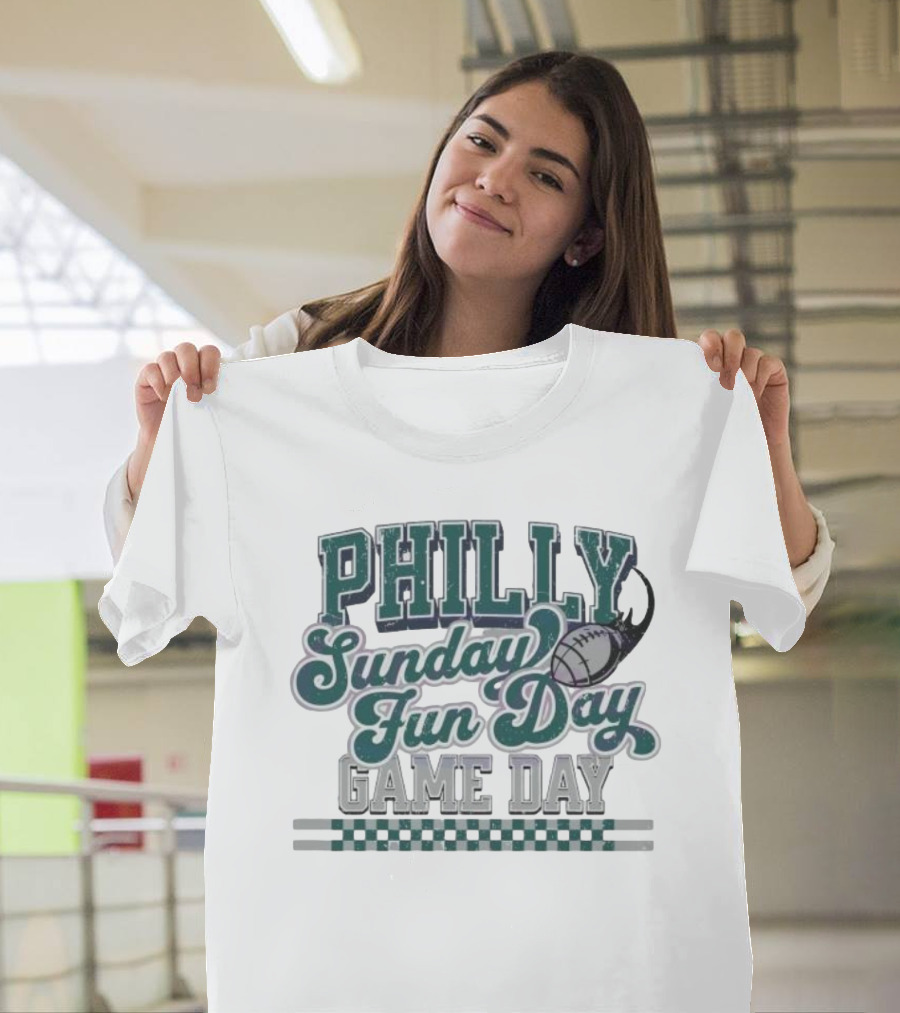 Philadelphia Eagles Philly Sunday Fun Day Game Day Football T-Shirt