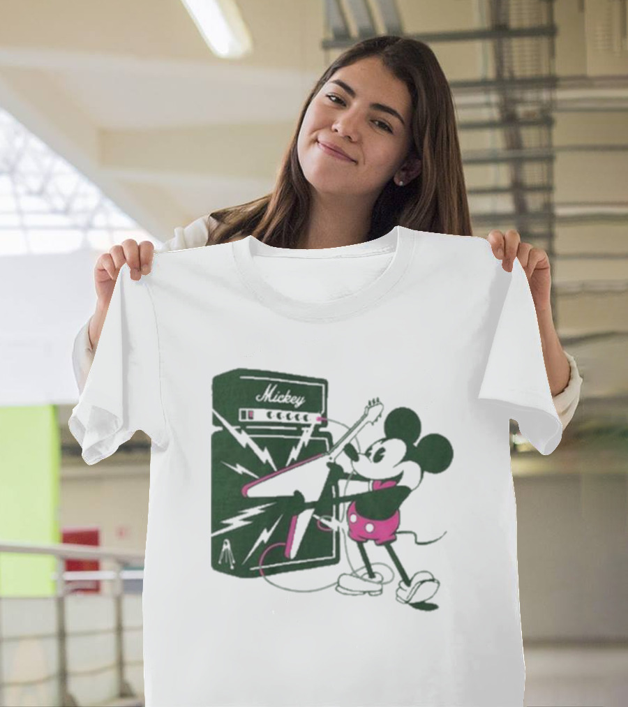Rocker Mickey Electric Guitar Amplifier By Kii Arens T-Shirt