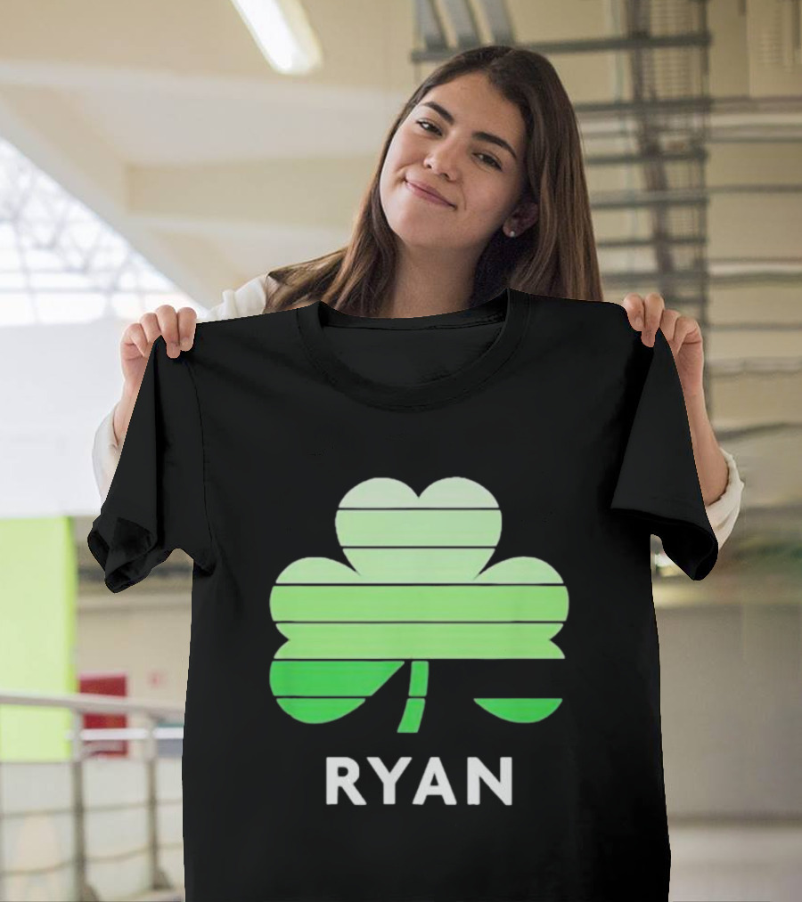 Ryan Vintage Irish Family Name with Clover T-Shirt
