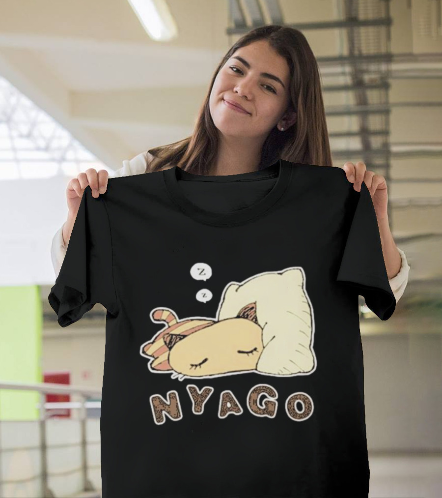 Sanrio Nyago Sleeping Cat Zzz Pillow T-Shirt