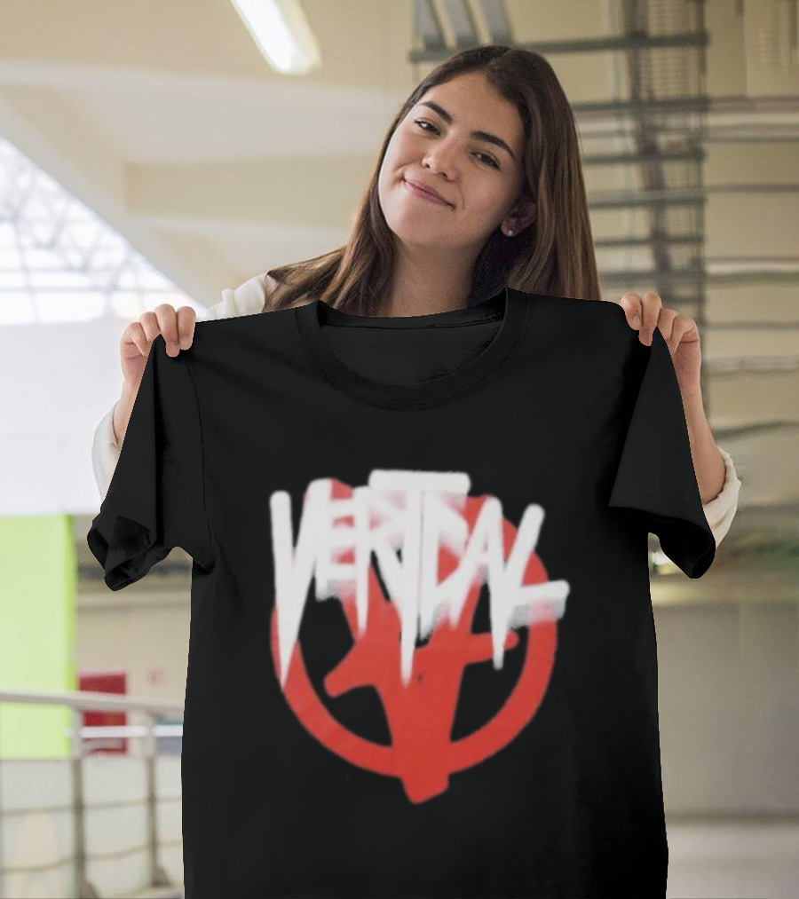 Verticalgoods Kaos Vertical Symbol in Red and White T-Shirt