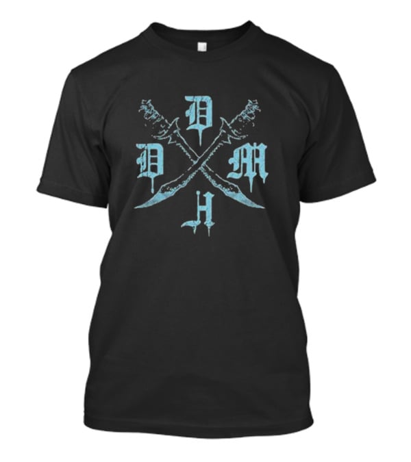 Dm Crossed Weeping Blue Swords Monogram T-Shirt