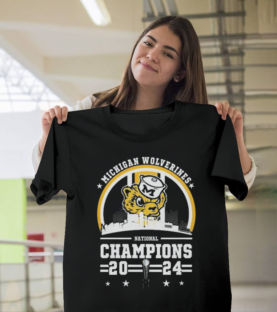 Michigan Wolverines National Champions 2024 Mascot T-Shirt