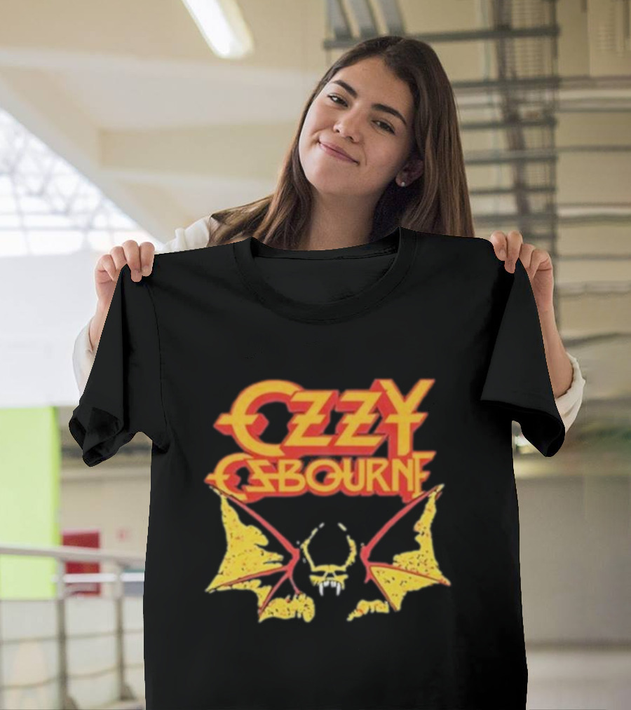 Ozzy Osbourne Bat Logo with Yellow T-Shirt